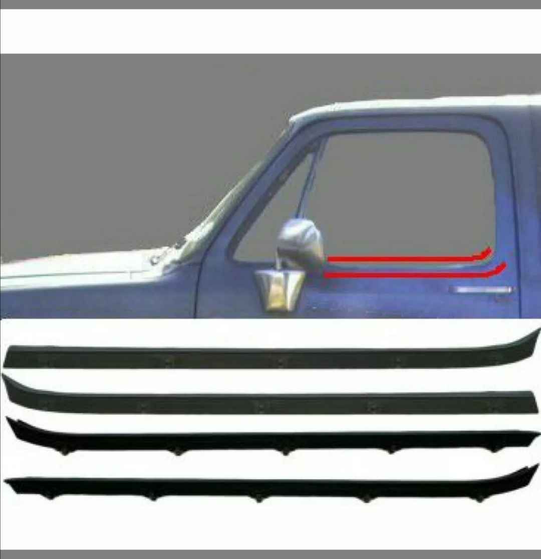 Juego de sellos de vidrio para puerta de Chevrolet Silverado del 81 al 87, Suburban y Blazer