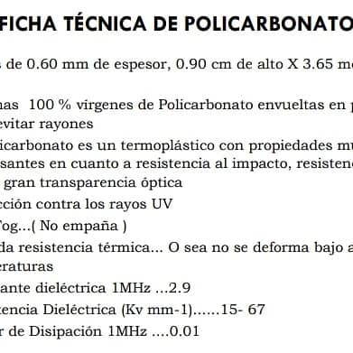 Rollos de policarbonato