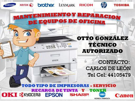 IMPRESORAS MANTENIMIENTO Y RECARGA DE TINTA