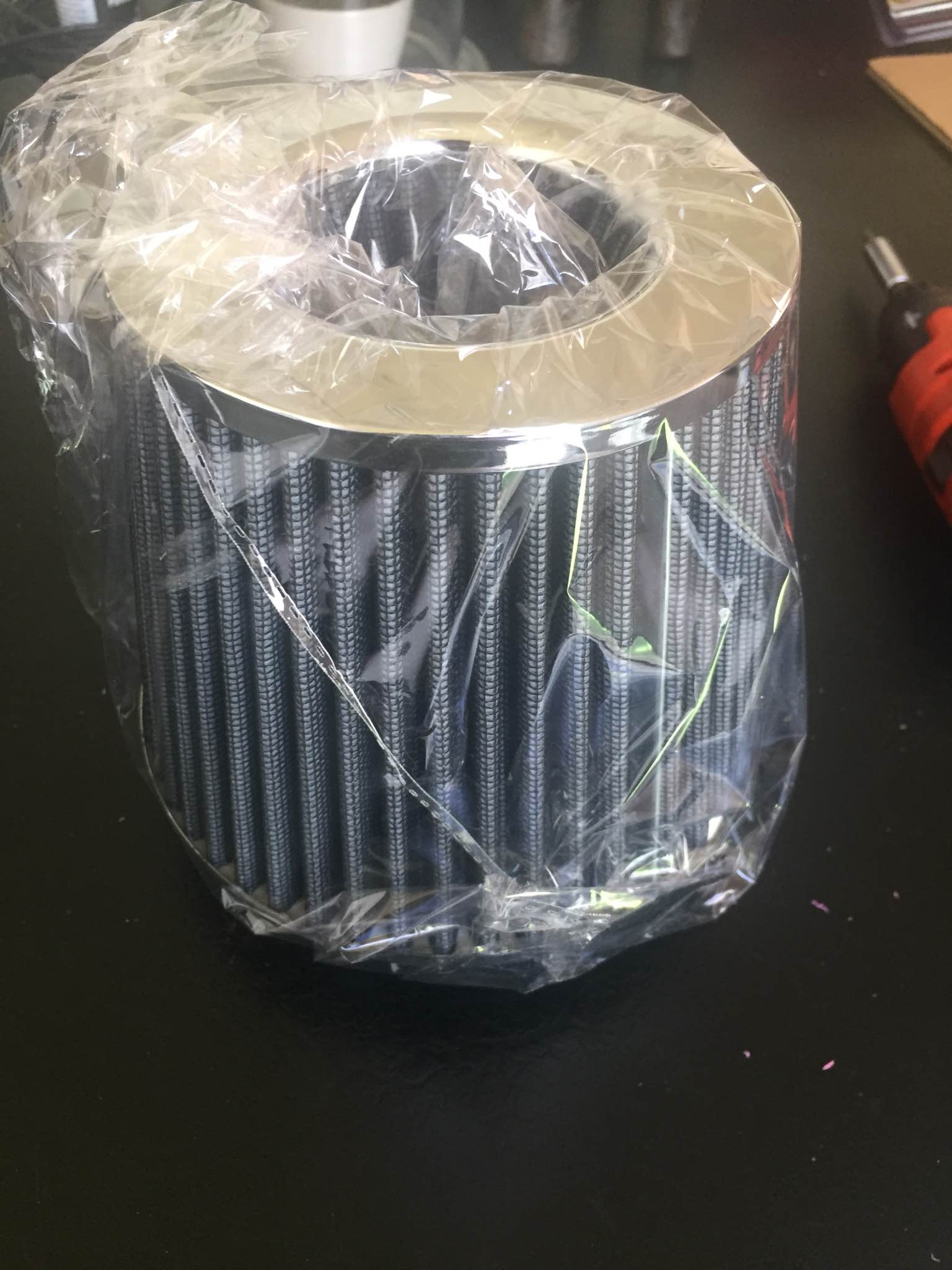 Vendo filtro de aire de alto flujo cromado