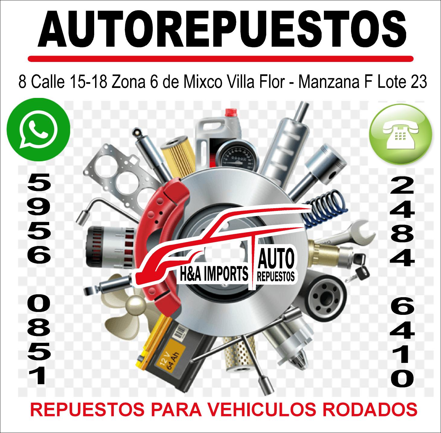VENTA DE TODO TIPO DE REPUESTOS PARA VEHICULOS RODADOS