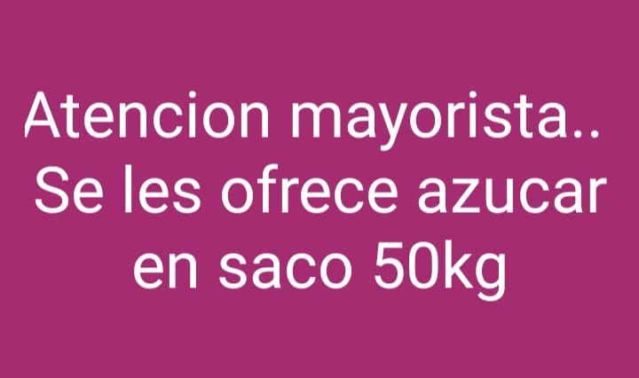 Se vende azucar por mayor