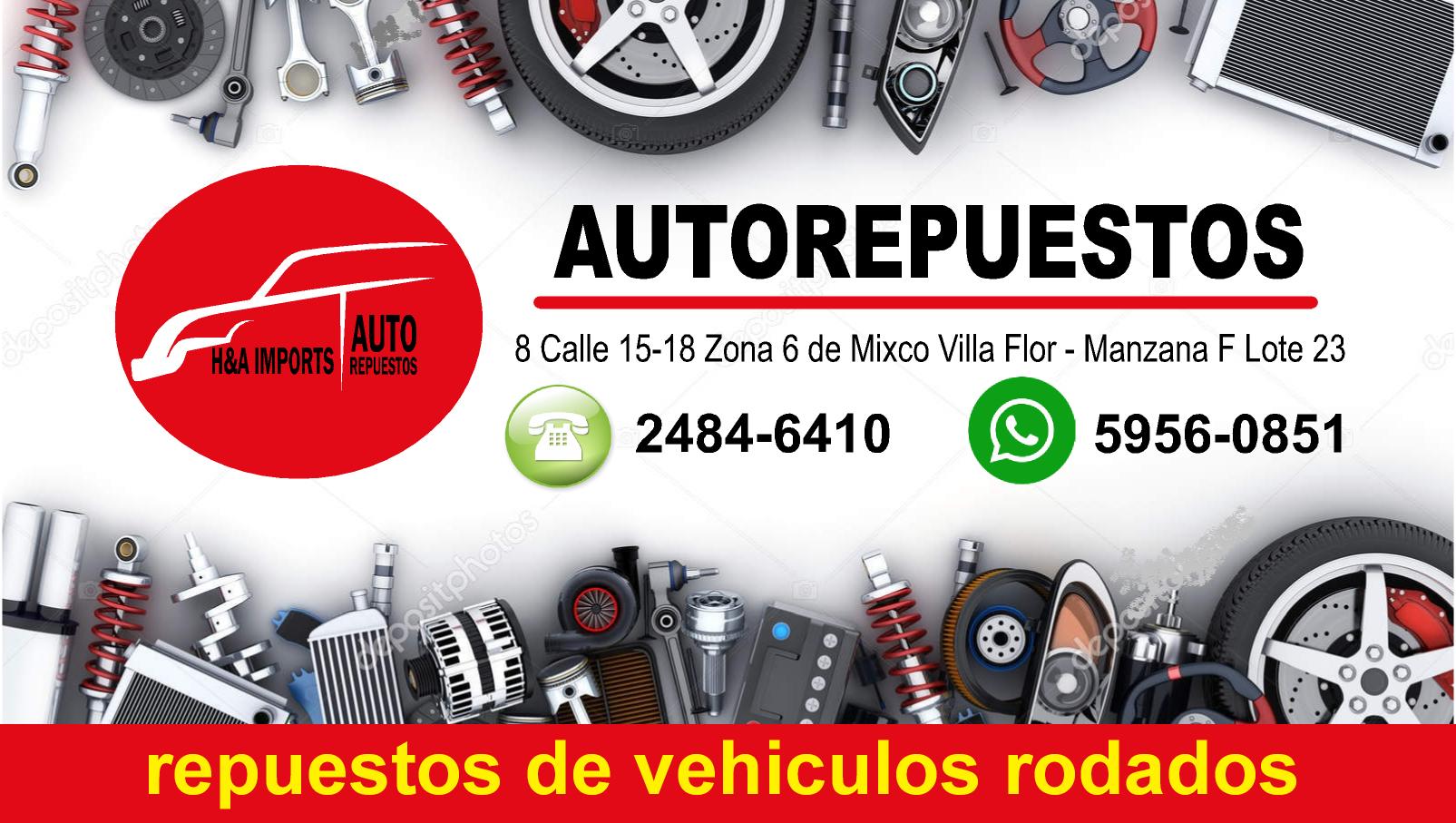 Venta de repuestos nuevos y usaos para vehiculo rodado