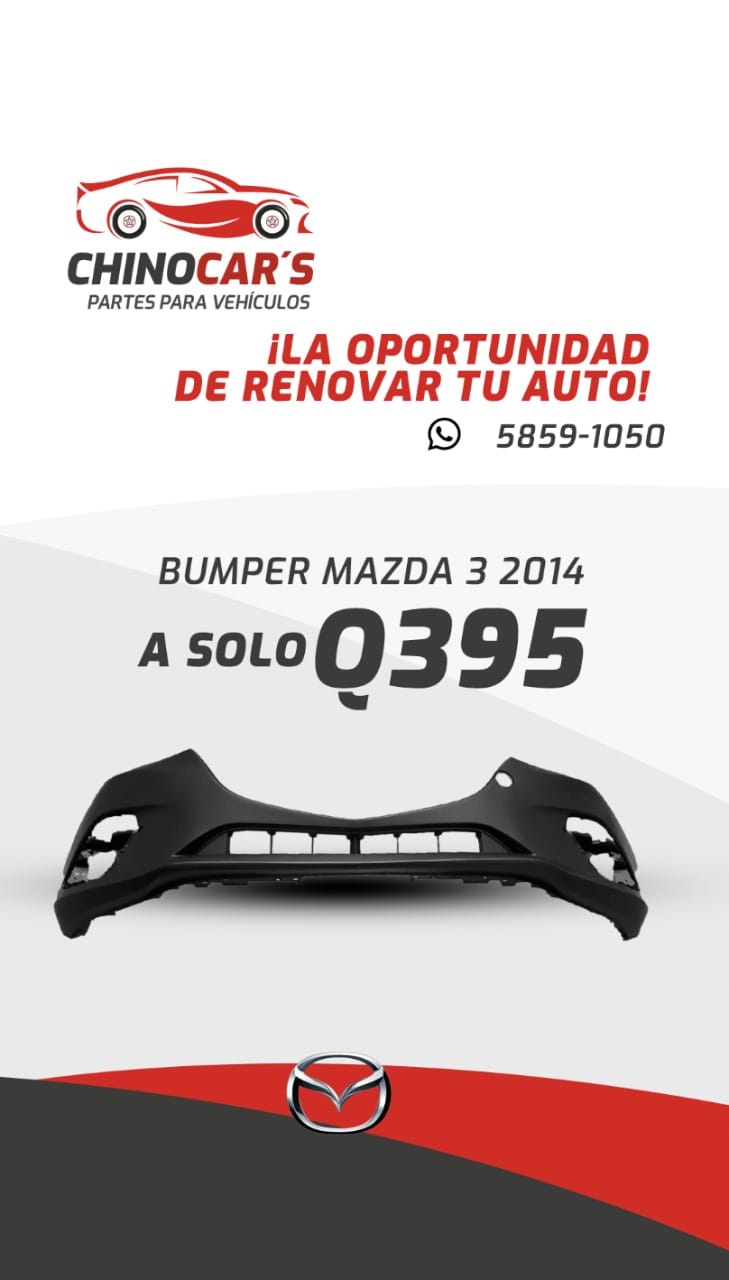 MAZDA 3 2014 2015 2016 BUMPER DELANTERO NUEVO ENVIOS A DOMICILIO 58591050