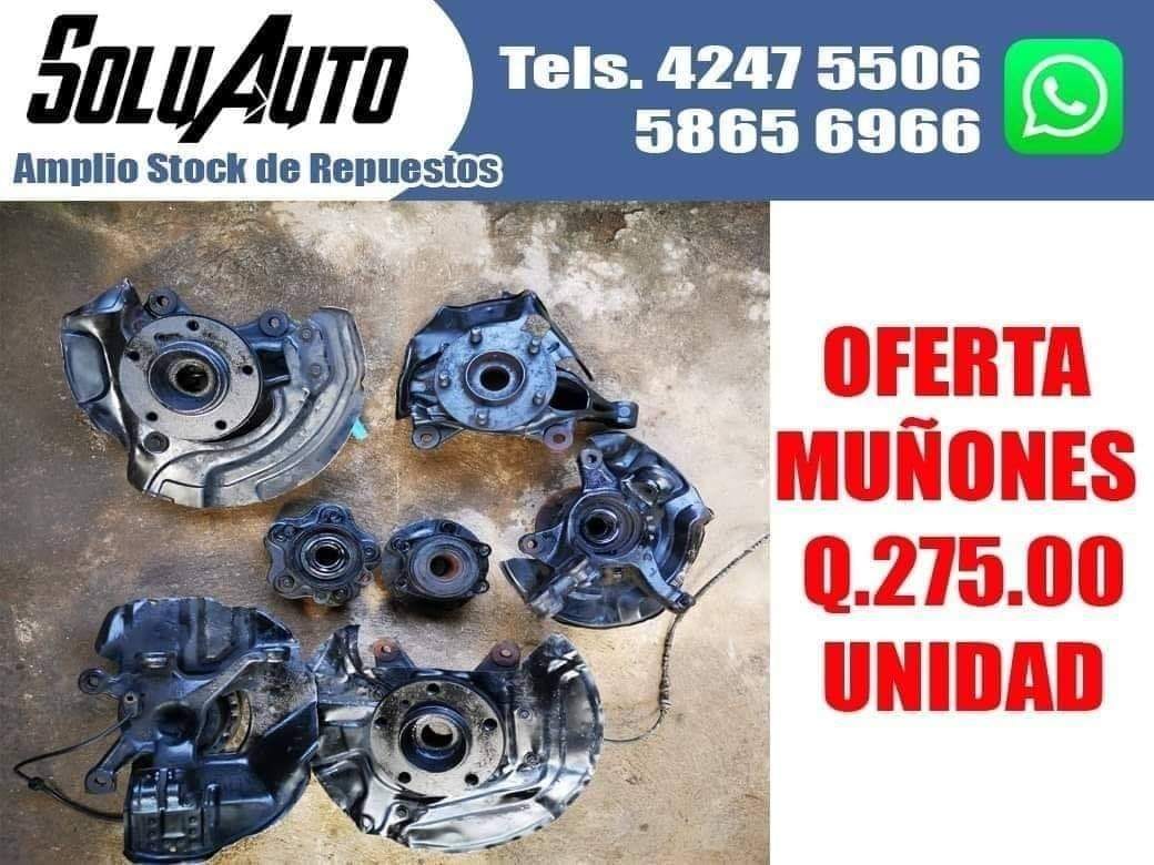 OFERTA DE MUÑONES Q.275.00

BMW E46 Delantero Izquierdo 
BMW E46 Delantero Derecho
BMW E90 Delantero
