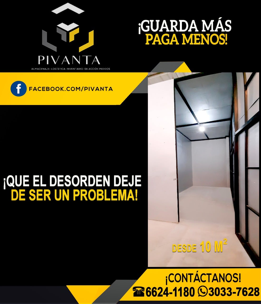 ALMACENAJE EN MINI BODEGA Y  POSICIÓN PALLET Y PISO