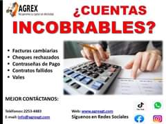 :::::::::"Si tiene problemas con la recuperación de esas cuentas morosas, contác