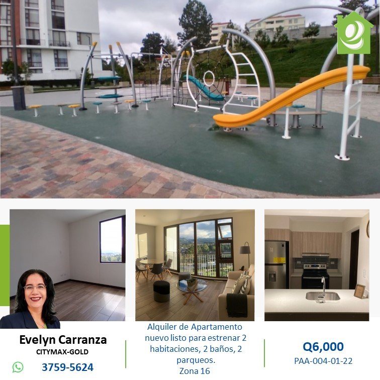 Alquiler de apartamento en zona 16