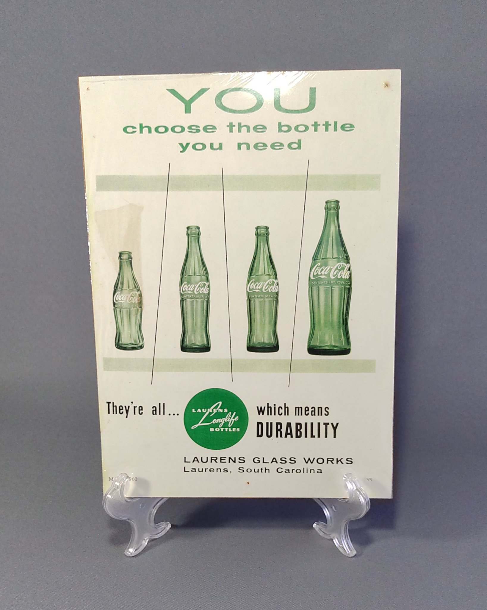 Coca cola 1960, embotelladora Laurens glass, evolucion cocacola, antiguedad, coleccionable,