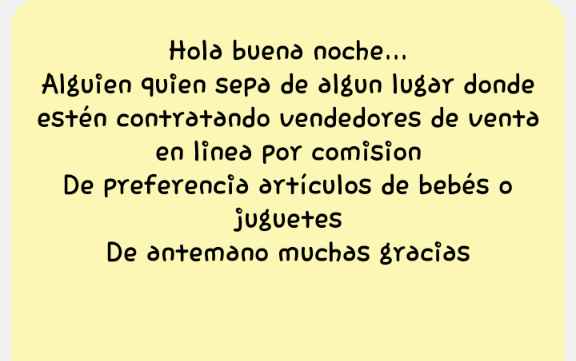 Necesito por comision