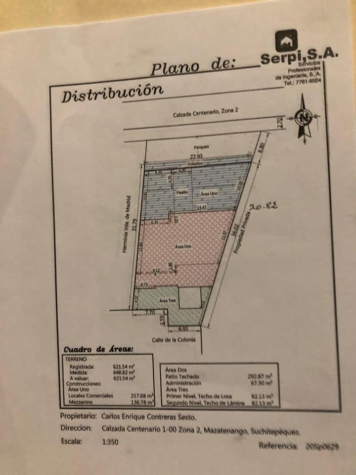 vendo propiedad en area Centrica de Mazate