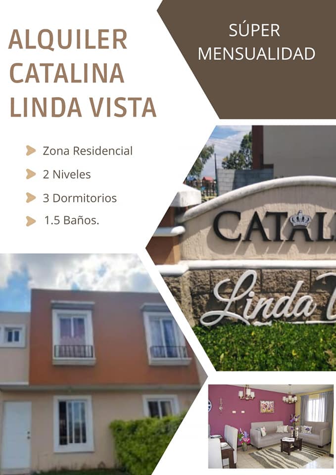 Alquiler casa Catalina Linda Vista km 19 al Pacífico atrás Z Gas