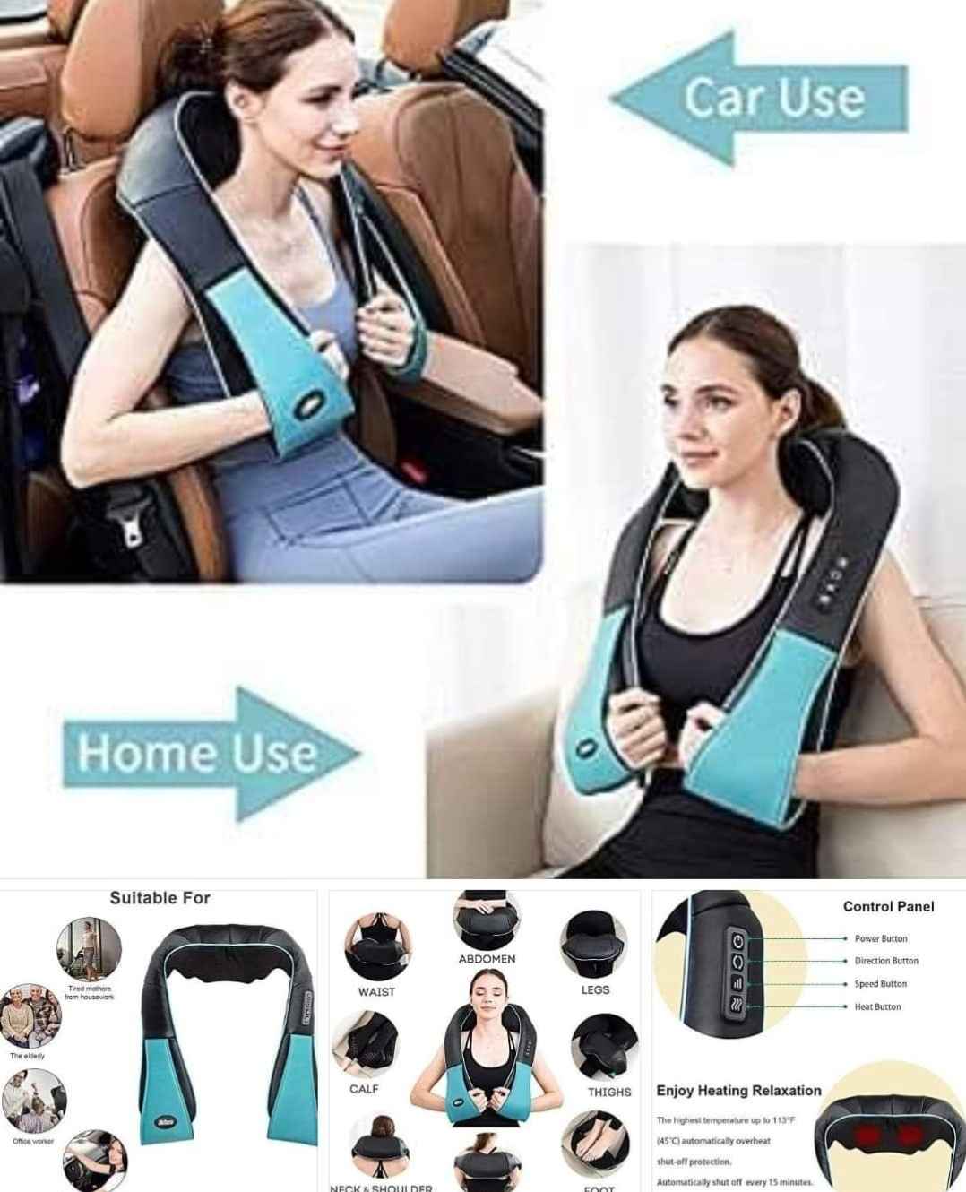 Shiatsu. - Masajeador de cuerpo,  masajeador 3D para tejidos profundos, para aliviar el dolor y mas