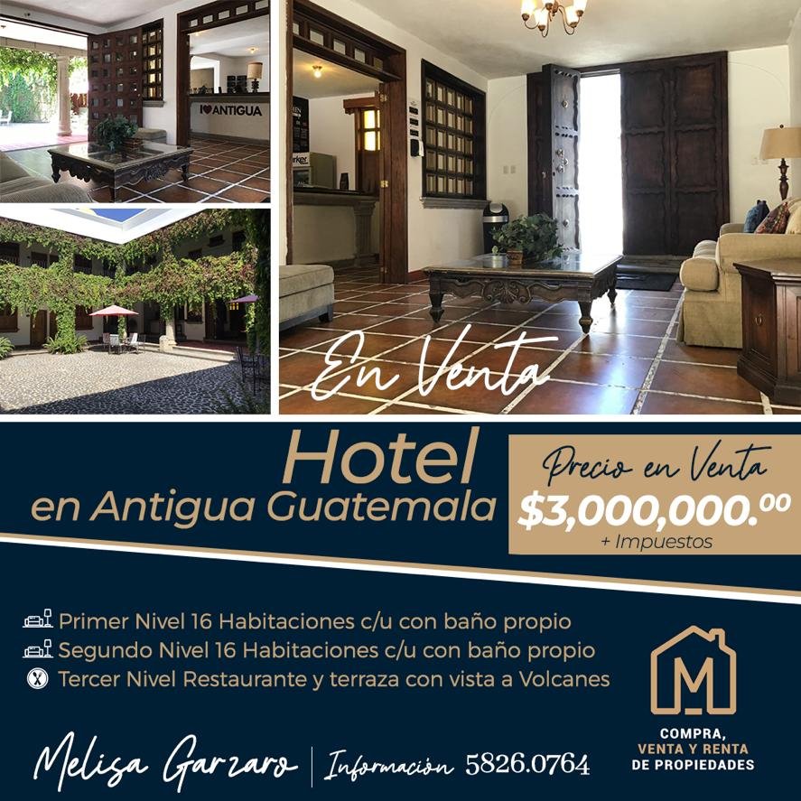 Vendo Hotel en Antigua Guatemala