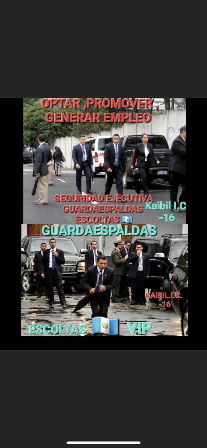 Estoy contratando guardaespaldas