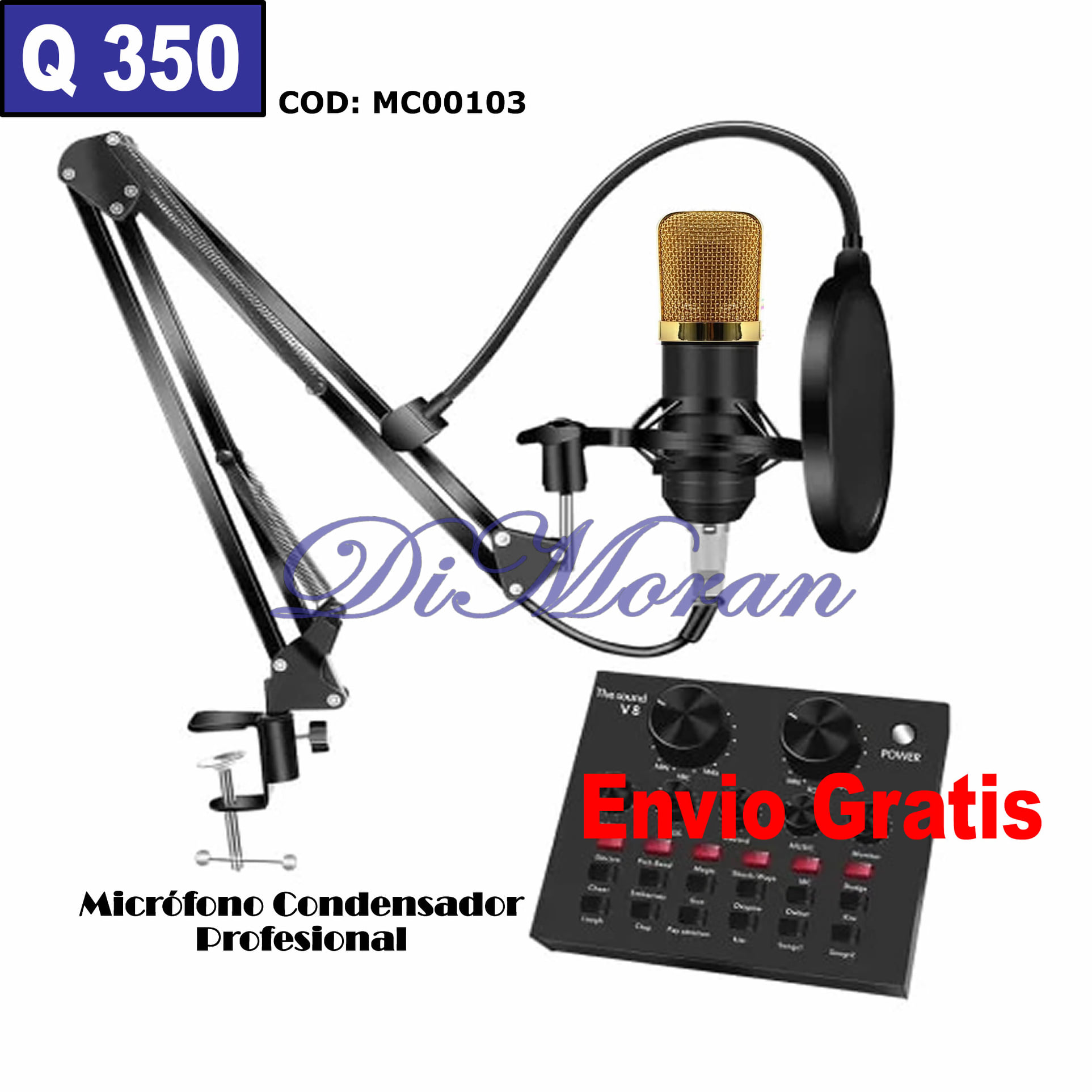 Kit Microfono Condensador Profesional