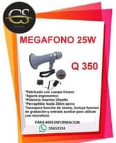 Megafono con batería recargable de 25w