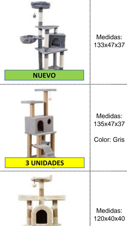 TORRES PARA GATOS NUEVAS EN CAJA VARIOS ESTILOS Y PRECIOS..... TEL/57198712.....DESPACHO A DOMICILIO