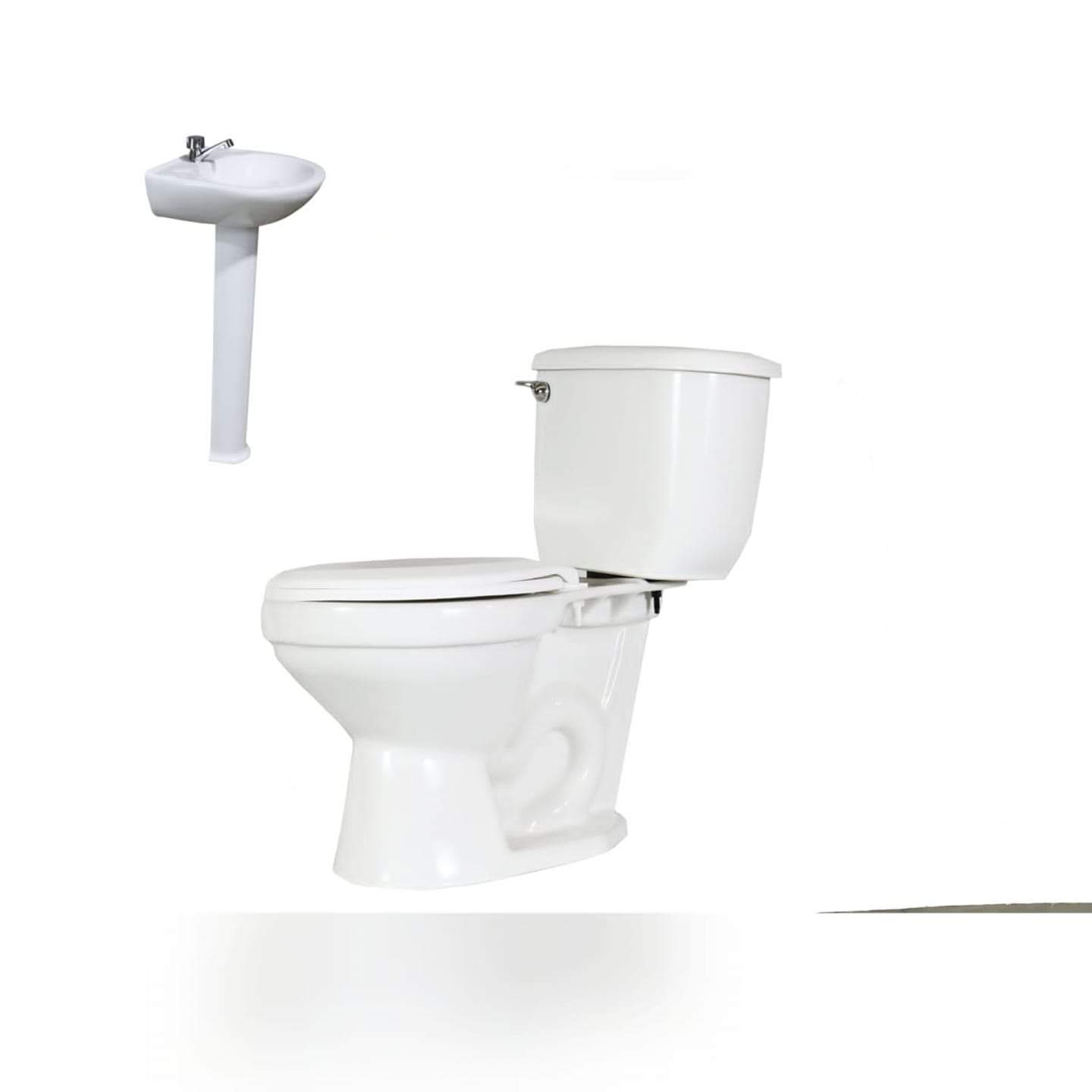 Combos de Sanitario Bologna Blanco y Lavamanos con Pedestal en Oferta