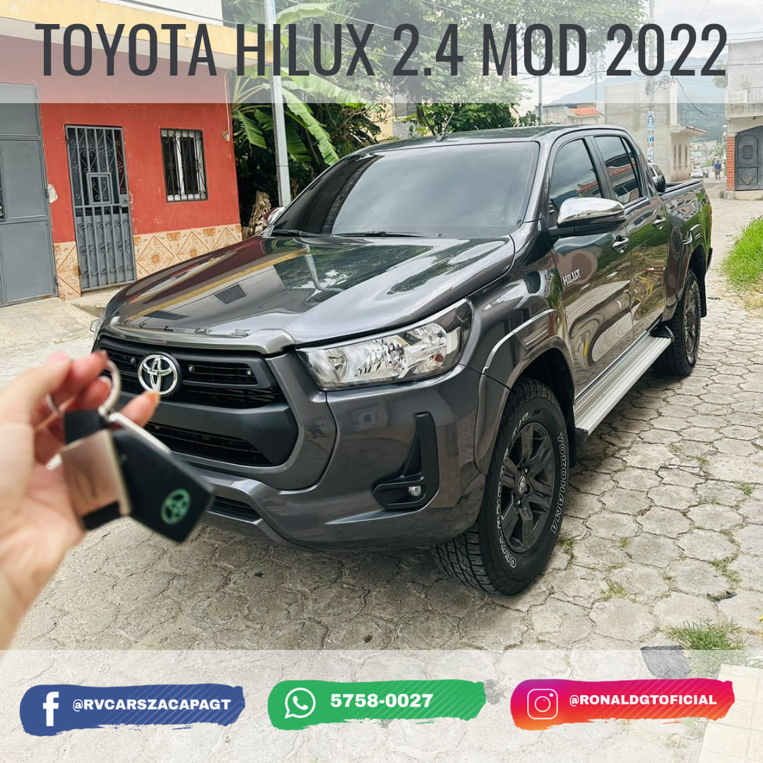 Precio Q302,000 negociable 
Toyota Hilux modelo 2022

Modelo 2022
Motor 2.4  
Tu
