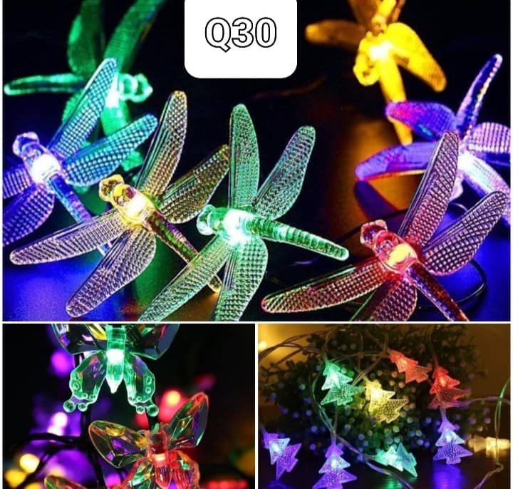 Serie de luces lineal de 3 metros
 Copos de nieve, libélulas, mariposas,  pinos,