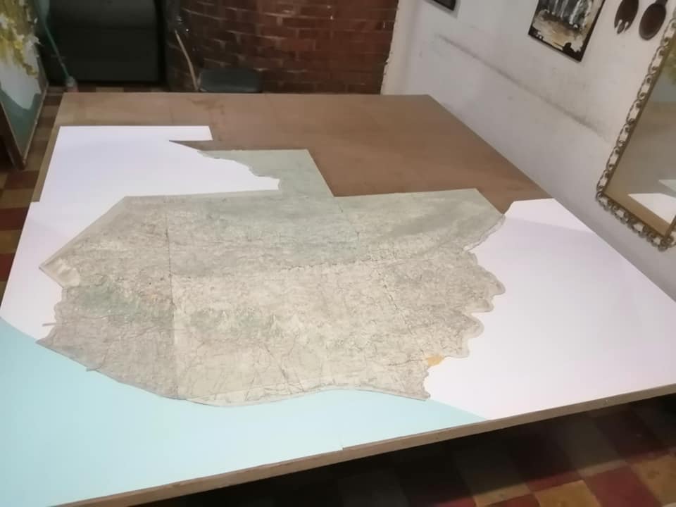 Restauración mapas en Relieve, 1 - estándar original,2 - en urna con vidrio, 3-