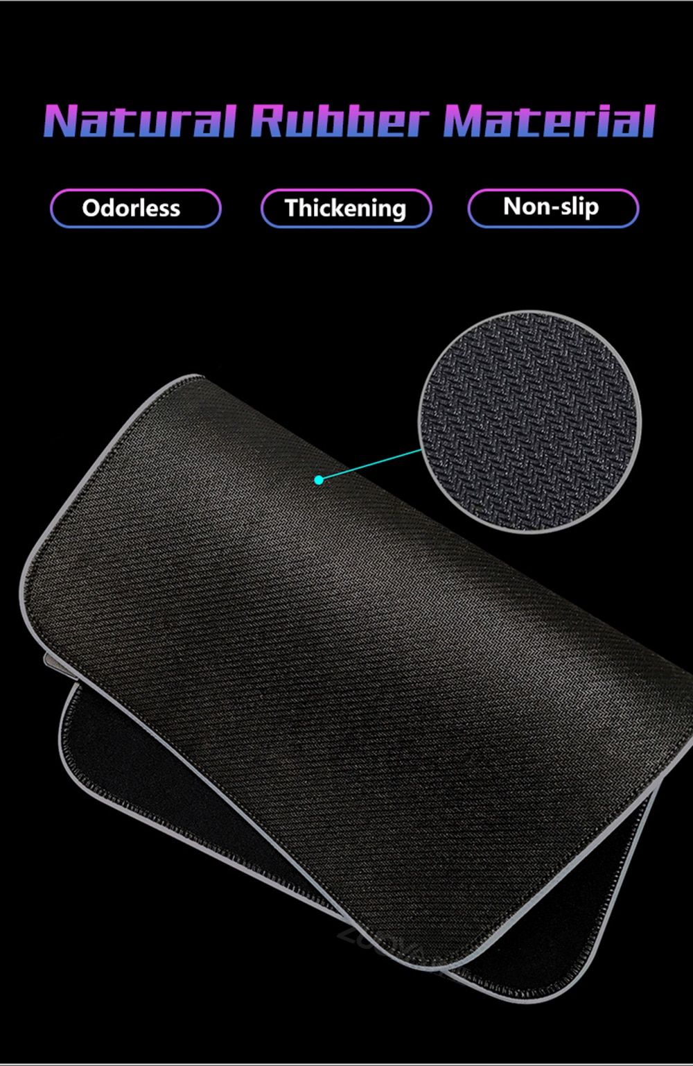 𝗠𝗢𝗨𝗦𝗘 𝗣𝗔𝗗 𝗫𝗟 𝗖𝗢𝗡 𝗜𝗟𝗨𝗠𝗜𝗡𝗔𝗖𝗜𝗢𝗡 𝗟𝗘𝗗 𝗥𝗚𝗕

Mouse pad  o alfombrilla para ratón.   Dis