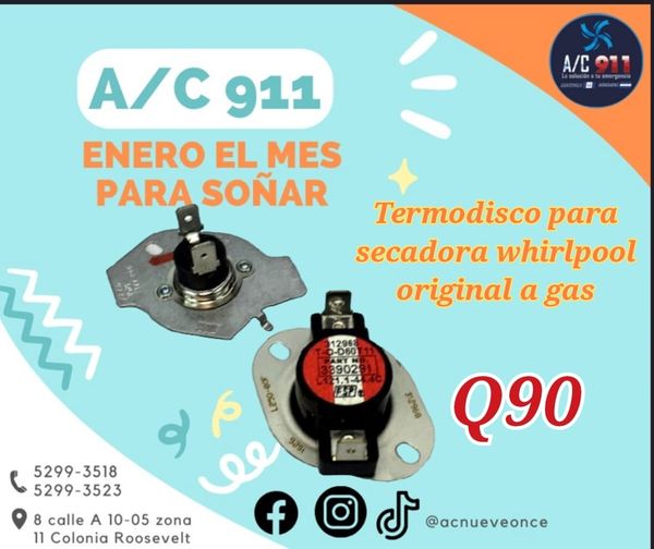 TERMODISCO  PARA SECADORA WHIRLPOOL ORIGINAL A GAS 
 ¡¡ Comunicate con nosotros