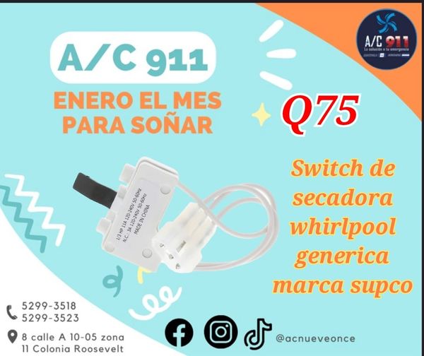 SWICH DE SECADORA WHIRLPOOL GENERICA MARCA SUPCO
 ¡¡ Comunicate con nosotros!!