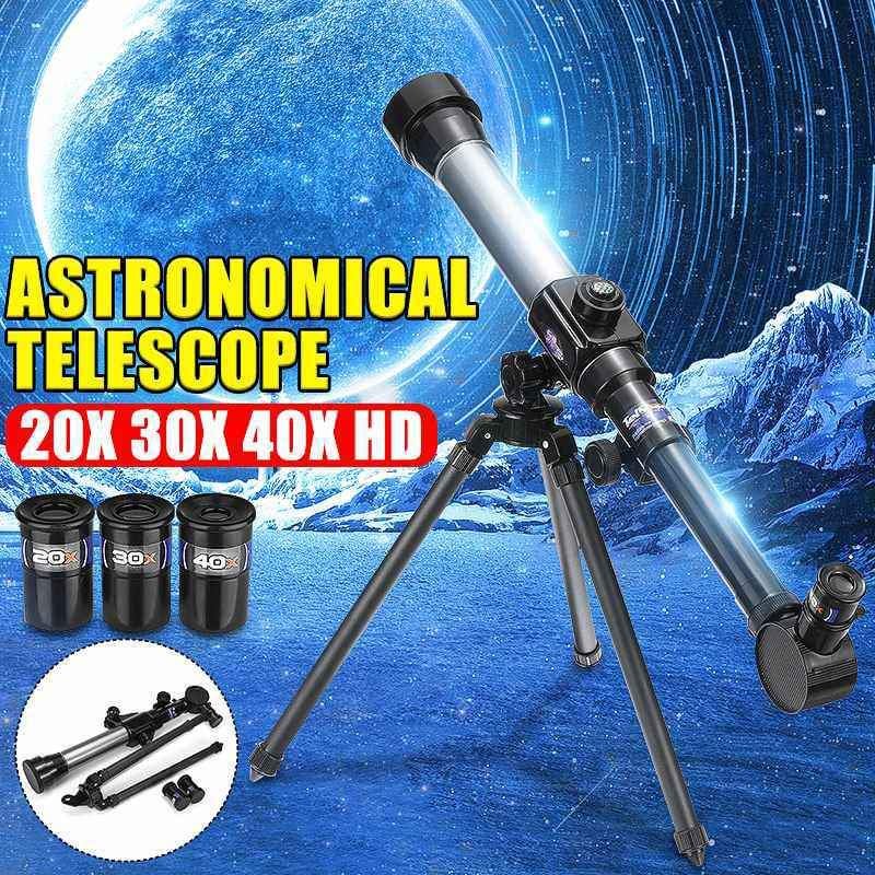 Telescopio Refractor Astronómico de Plásticos con Trípode C2105 para Niño Princi