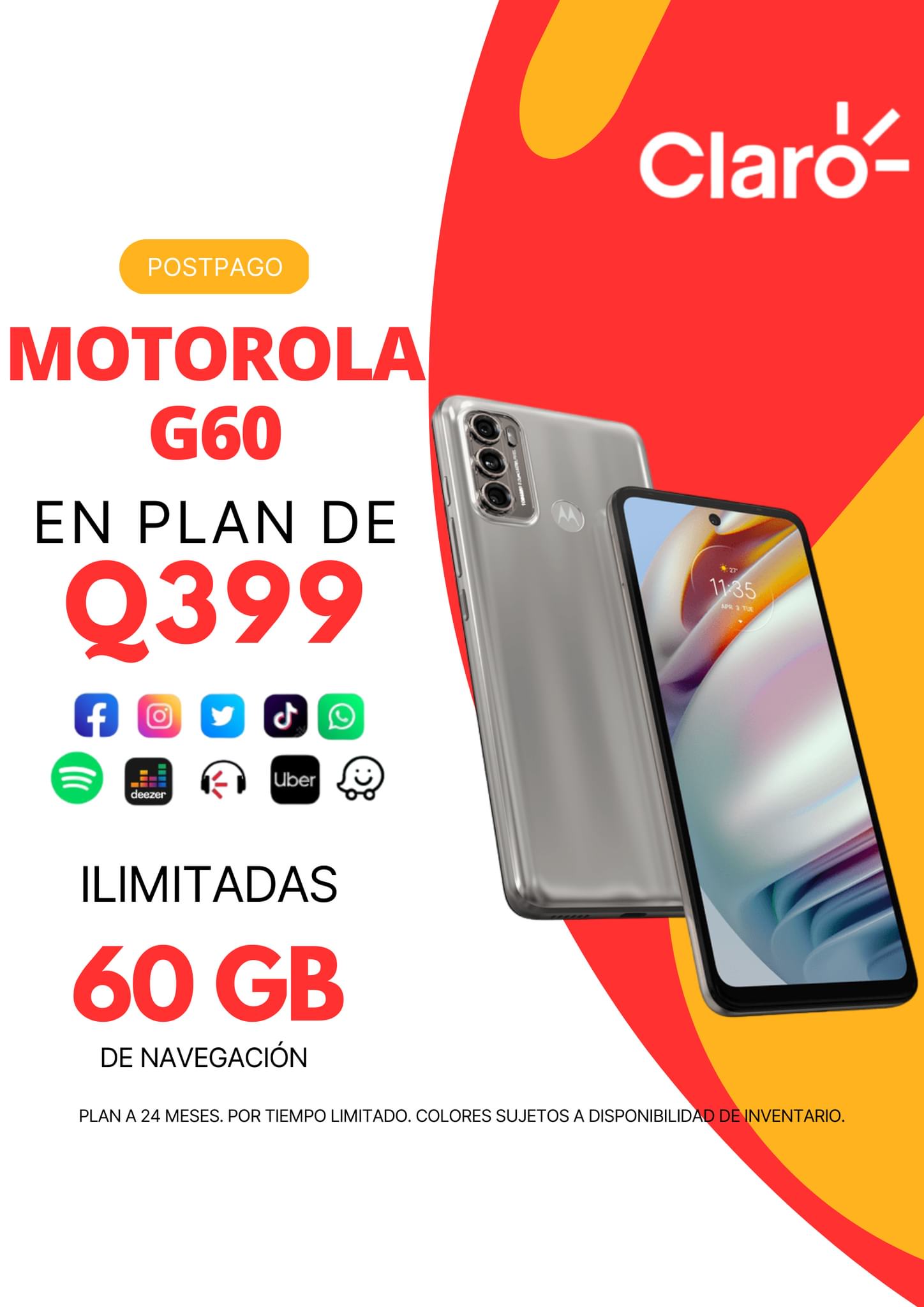 El mejor plan postpago de 
      Guatemala!!!! 
 Planes postpago Claro
      En