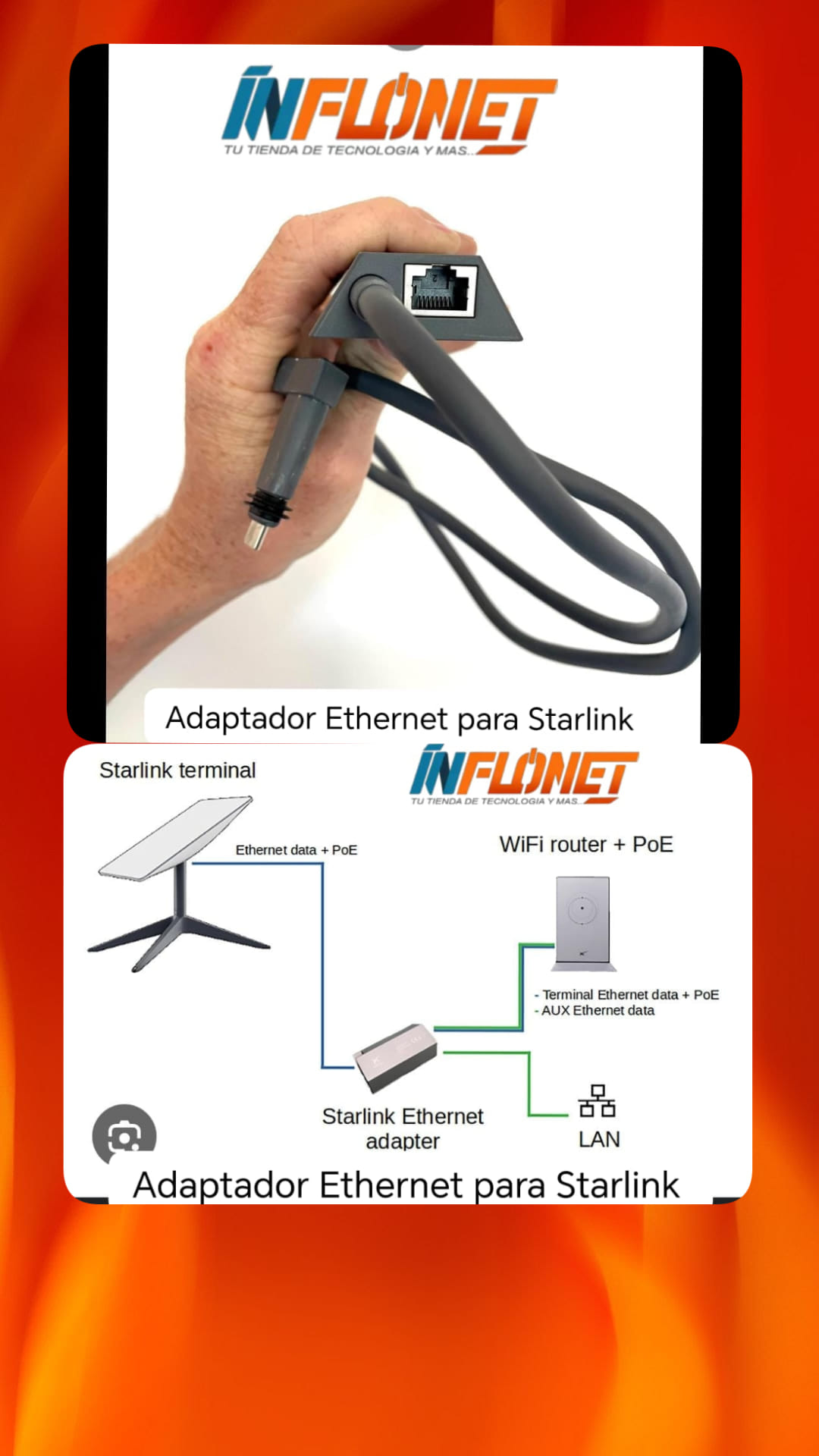 ADAPTADOR DE RED O ETHERNET PARA STARLINK


INFORMACION POR WHATSAPP: 5473-0062