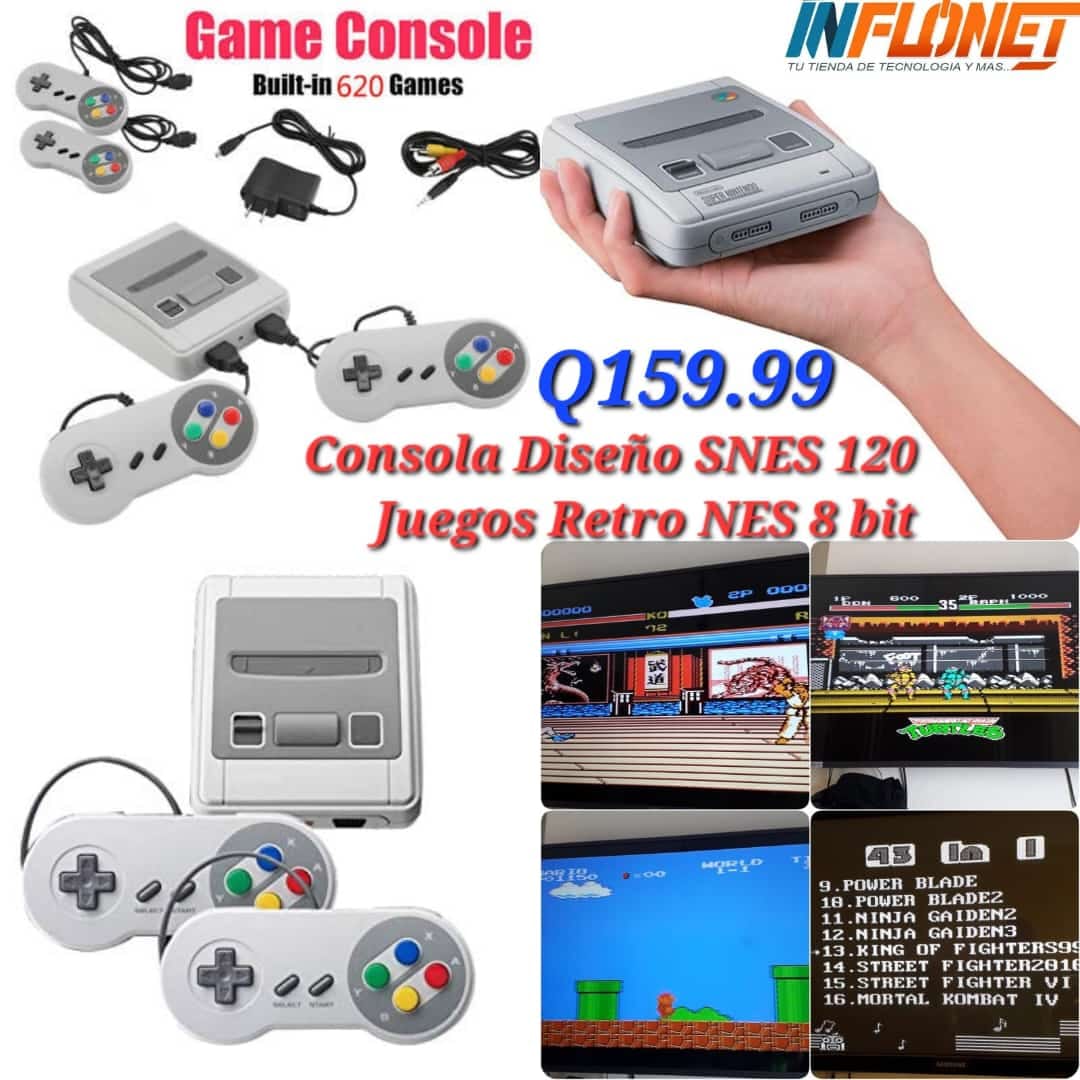 CONSOLAS RETRO DE NINTENDO NES Y SNES CON CABLE RCA DISPONIBLES REVIVE TU INFANC