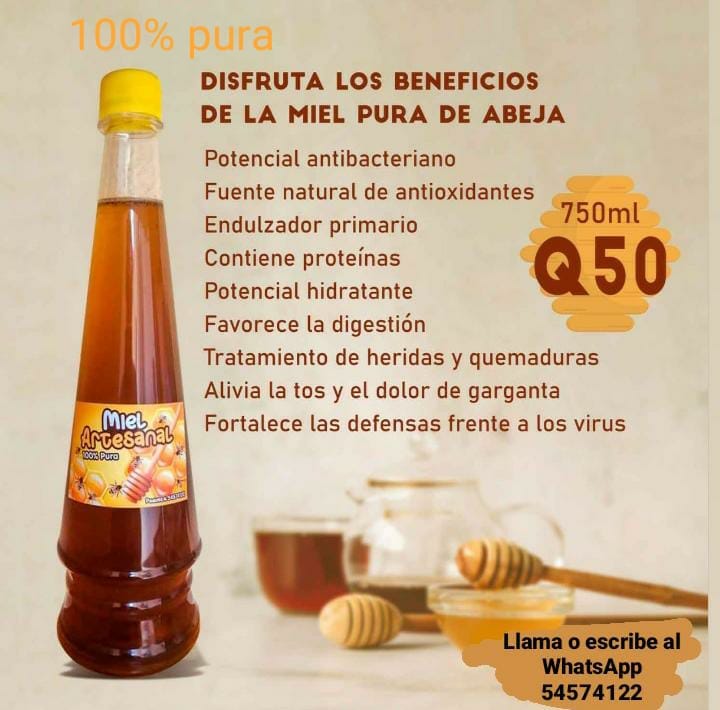 MIEL 100% PURA 
 Llama o escribe vía WhatsApp al 54574122