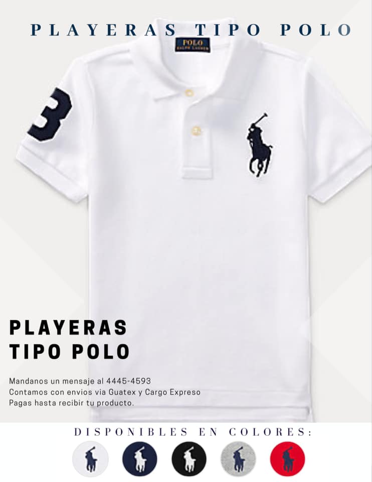 PLAYERAS TIPO POLO PARA HOMBRE.
Tela y bordados de la más alta calidad, el mejor