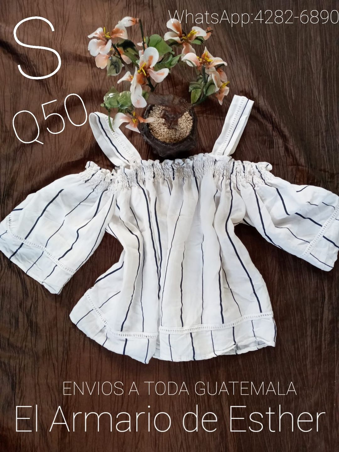 Dama
 Blusa: S
 Precio: Q50
 Envios a toda la república de Guatemala y en San Be