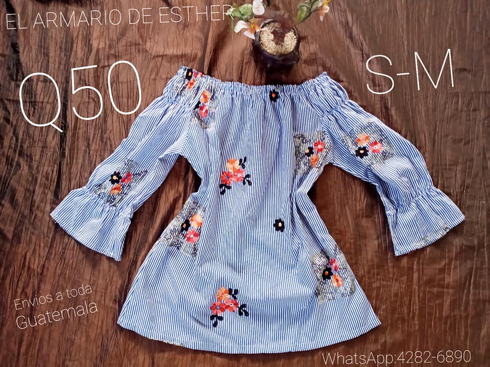 Dama
 Blusa: S-M
 Precio: Q50
 Envios a toda la república de Guatemala y en San