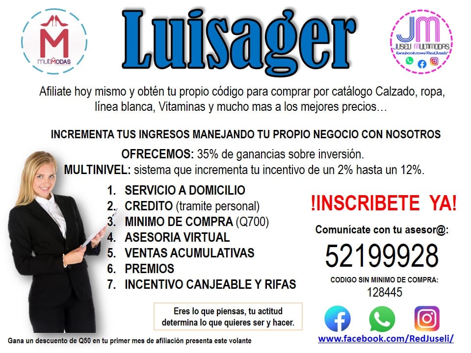 Hola hola buena tarde
 Estoy en busca de chicas que quieran vender calzado,ropa