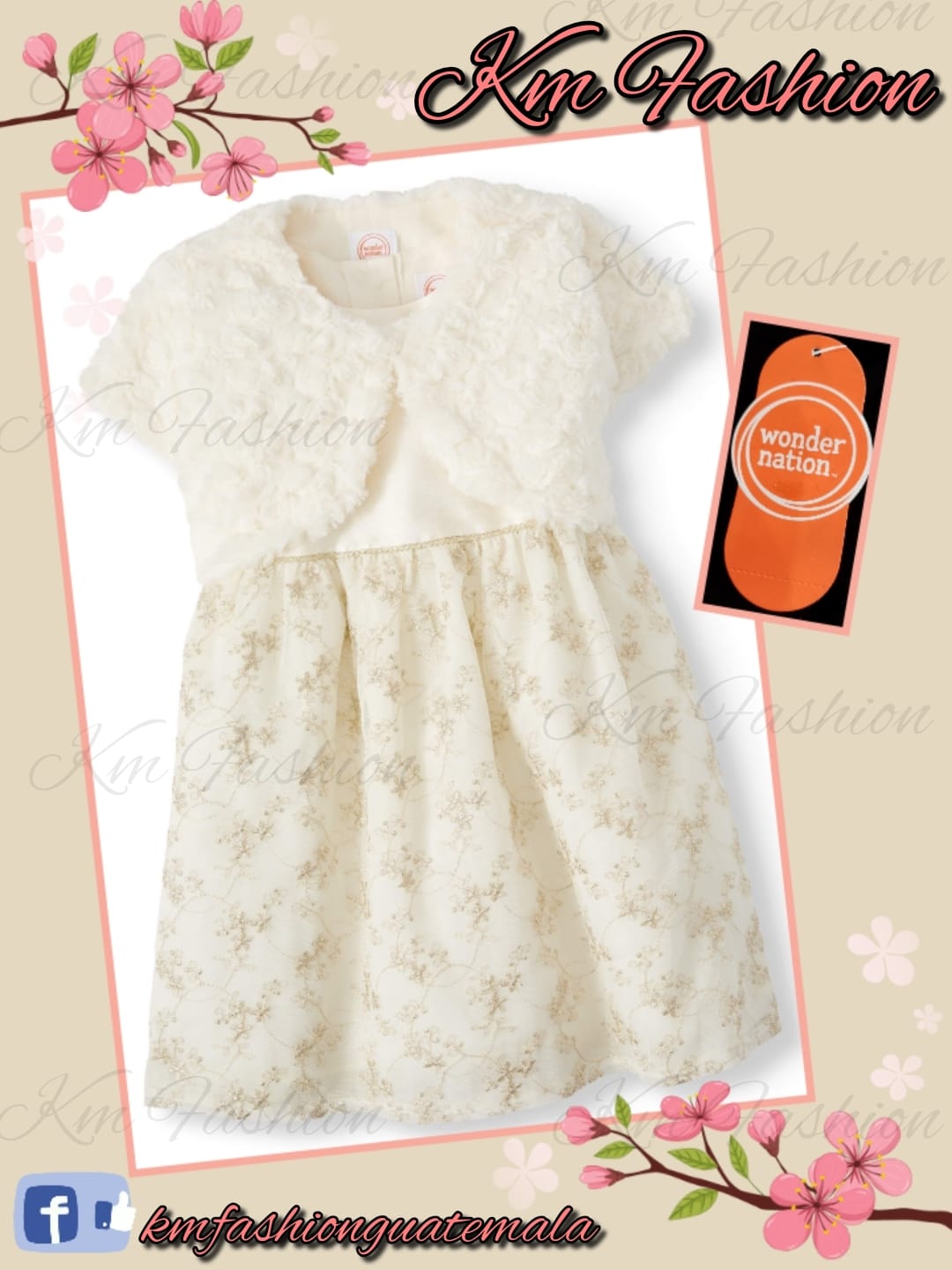 Bellísimo vestido para niña 
 WONDERNATION esta en Km y cerca    de ti con los m