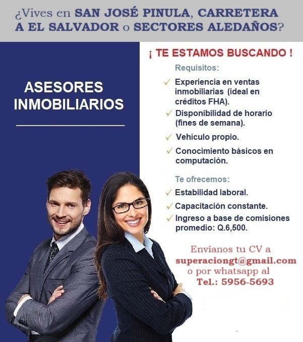 ¿Vives en CARRETERA A EL SALVADOR, SAN JOSÉ PINULA o SECTORES ALEDAÑOS y quieres