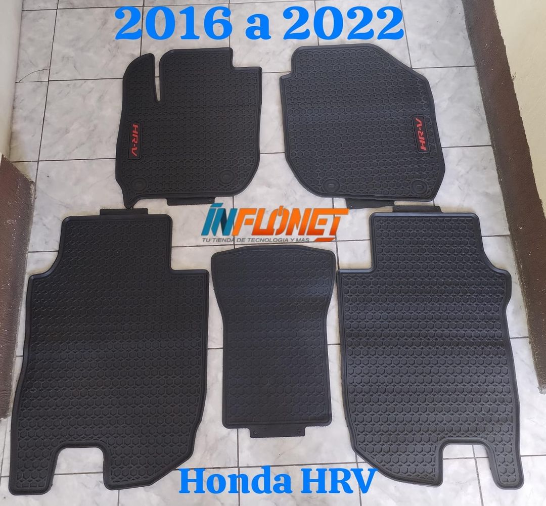 Alfombras de Hule Honda HRV 2016 2017 2018 2019 2020 2021 y 2022 hechas a la med