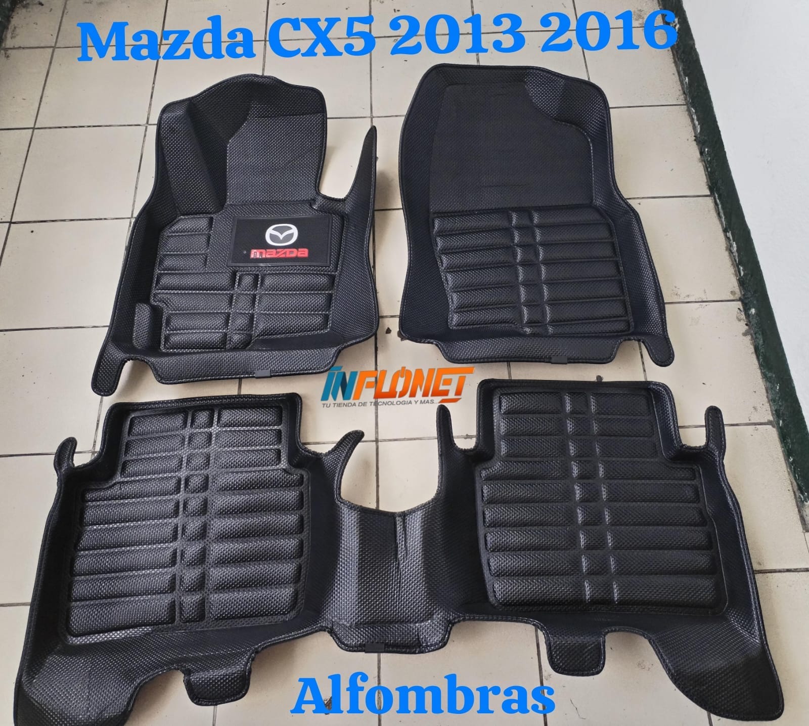 Alfombras 5D tipo Bandeja Impermeables para Mazda CX5 2013 2014 2015 y 2016 con