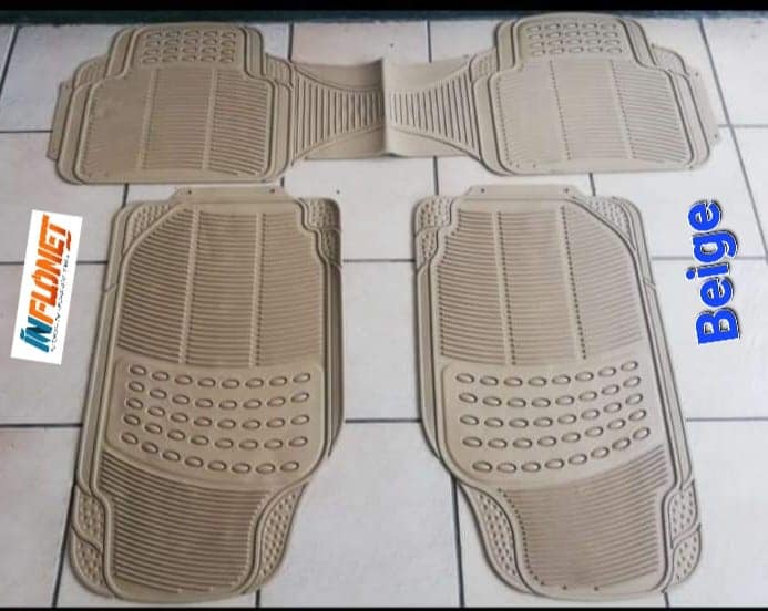Alfombras de Hule kit de 3 Piezas Universales para Carros, Pick Ups y Camionetas