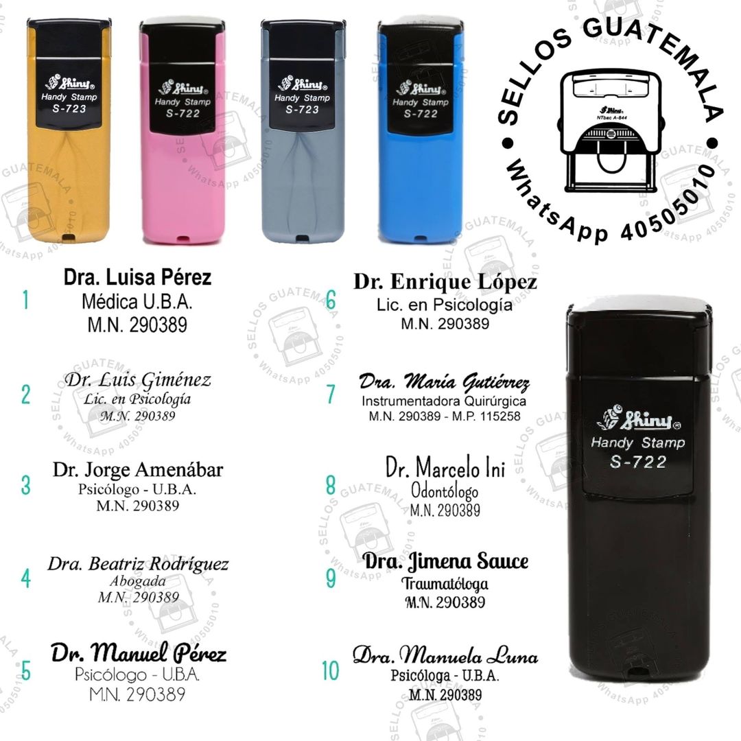 SELLOS PORTÁTILES 
 Realiza tu pedido por WhatsApp dando click en este enlace: