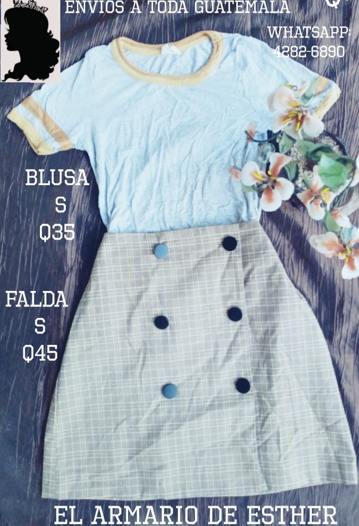 Blusa Dama 
 Talla: S-M
 Precio: Q35
 Falda Dama
 Talla: S
 Q45
 Envios a toda l