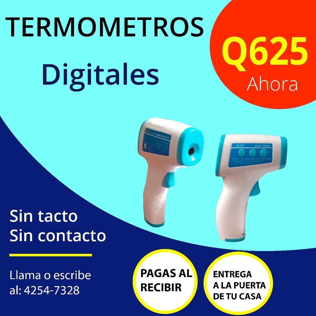 TERMÓMETRO DIGITAL INFRARROJO , para bebés,  adultos, mascotas, sin contacto,  h