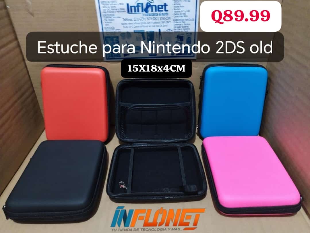 ESTUCHE O BOLSO PORTABLE PARA CONSOLAS DE NINTENDO 2DS OLD CON ZIPPER
 *Oferta Q