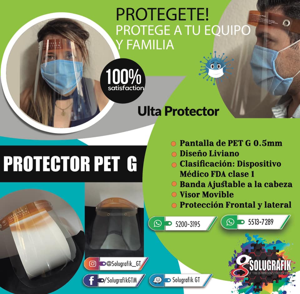 CARETAS FACIALES PET G
 DISPONIBLE ENTREGA INMEDIATA
 PRECIOS MAYORISTAS
 WhatsA