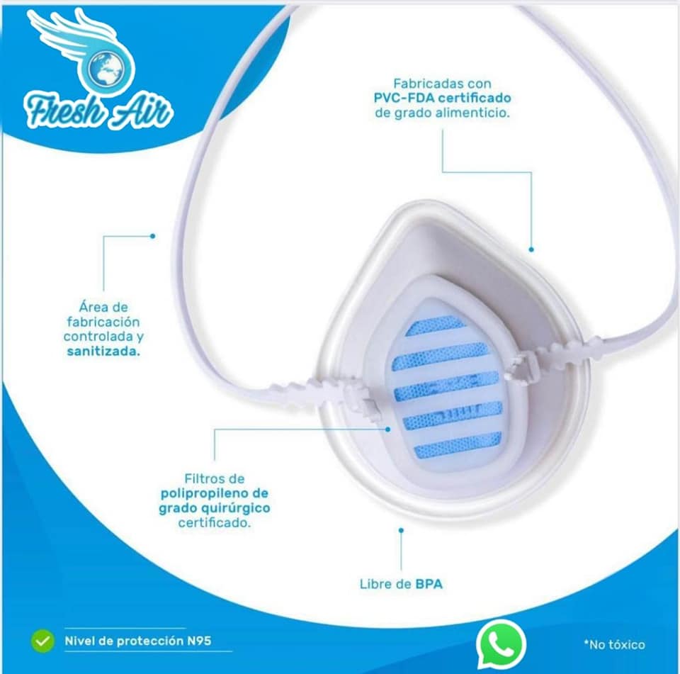 Info al whatsapp 49587121
 Mascarillas PVC con filtro N95
 Cada mascarilla cuent