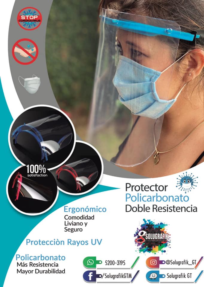 CARETAS FACIALES POLICARBONATO 
 DISPONIBLE ENTREGA INMEDIATA
 WhatsApp  5200-31